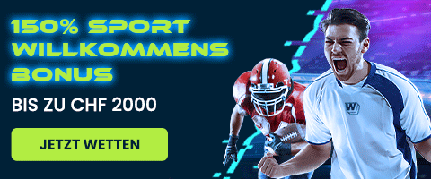 Sportlicher Willkommensbanner mit Bonus von 2000 CHF für neue Nutzer